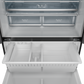 Gordon Ramsay by THOR Kitchen 36" 20.3 cu. ft. French Door Counter Depth Refrigerator with Ice Maker in Matte Black with Stainless Steel Accents, RF3621CTD00-SS