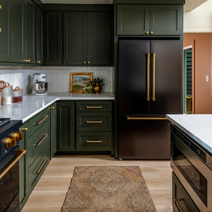 Gordon Ramsay by THOR Kitchen 36" 20.3 cu. ft. French Door Counter Depth Refrigerator with Ice Maker in Matte Black with Bronze Accents, RF3621CTD00-BRZ