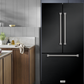 Gordon Ramsay by THOR Kitchen 36" 20.3 cu. ft. French Door Counter Depth Refrigerator with Ice Maker in Matte Black with Stainless Steel Accents, RF3621CTD00-SS