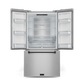 Gordon Ramsay by THOR Kitchen 30" 17.5 cu. ft. French Door Counter Depth Refrigerator with Ice Maker in Stainless Steel with Black Accents, RF3017FFD99-BLK