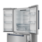 Gordon Ramsay by THOR Kitchen 36" 20.3 cu. ft. French Door Counter Depth Refrigerator with Ice Maker in Stainless Steel with Navy Blue Accents, RF3621CTD99-BLU