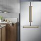 Gordon Ramsay by THOR Kitchen 36" 20.3 cu. ft. French Door Counter Depth Refrigerator with Ice Maker in Stainless Steel with Bronze Accents, RF3621CTD99-BRZ