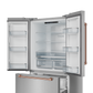 Gordon Ramsay by THOR Kitchen 36" 20.3 cu. ft. French Door Counter Depth Refrigerator with Ice Maker in Stainless Steel with Rose Gold Accents, RF3621CTD99-RSG