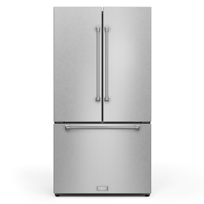 Gordon Ramsay by THOR Kitchen 36" 20.3 cu. ft. French Door Counter Depth Refrigerator with Ice Maker in Stainless Steel, RF3621CTD99