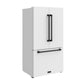 Gordon Ramsay by THOR Kitchen 36" 20.3 cu. ft. Counter Depth Refrigerator with Ice Maker in White with Black Accents, RF3621CTDW-BLK