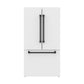 Gordon Ramsay by THOR Kitchen 36" 20.3 cu. ft. Counter Depth Refrigerator with Ice Maker in White with Black Accents, RF3621CTDW-BLK