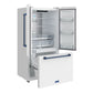 Gordon Ramsay by THOR Kitchen 36" 20.3 cu. ft. Counter Depth Refrigerator with Ice Maker in White with Blue Accents, RF3621CTDW-BLU