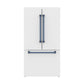 Gordon Ramsay by THOR Kitchen 36" 20.3 cu. ft. Counter Depth Refrigerator with Ice Maker in White with Blue Accents, RF3621CTDW-BLU