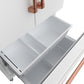Gordon Ramsay by THOR Kitchen 36" 20.3 cu. ft. Counter Depth Refrigerator with Ice Maker in White with Rose Gold Accents, RF3621CTDW-RSG