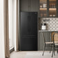 Cosmo Vista Collection 30-Inch Counter-Depth 3-Door French Door Refrigerator, 17.5 cu. ft. with Ice Maker and LED Lighting, Matte Black, COS-RFFV183GHBK