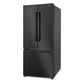 Cosmo Vista Collection 30-Inch Counter-Depth 3-Door French Door Refrigerator, 17.5 cu. ft. with Ice Maker and LED Lighting, Matte Black, COS-RFFV183GHBK