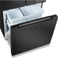 Cosmo Vista Collection 30-Inch Counter-Depth 3-Door French Door Refrigerator, 17.5 cu. ft. with Ice Maker and Recessed Handles, Matte Black, COS-RFFV183RBK