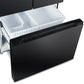 Cosmo Vista Collection 36-Inch Counter-Depth 3-Door French Door Refrigerator, 27.4 cu. ft. with Internal Water Dispenser and Ice Maker, Matte Black, COS-RFFV283RBK