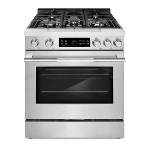 Cosmo Stellar Collection 30-Inch Slide-In Gas Range with 5 Sealed Burners, 4.8 cu. ft. Convection Oven and Air Fry, Stainless Steel, COS-RGS305SS