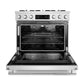 Cosmo Stellar Collection 36-Inch Slide-In Gas Range with 6 Sealed Burners, 6.1 cu. ft. Convection Oven and Air Fry, Stainless Steel, COS-RGS366SS