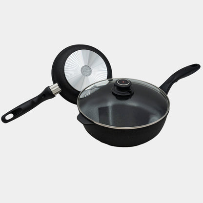 XD Nonstick 8" Fry Pan and 3.8 qt Saute Pan with Glass Lid Set