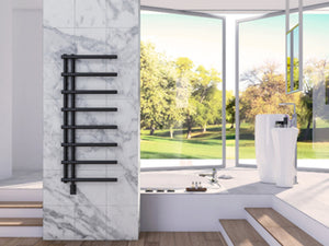 Rhea Wall Mounted Electric Towel Warmer in Black
