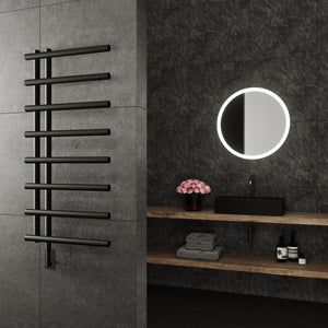 Rhea Wall Mounted Electric Towel Warmer in Black