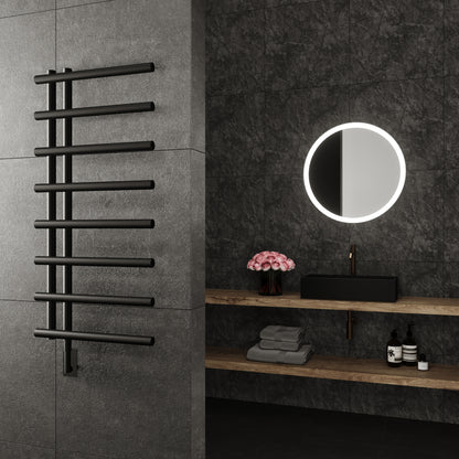Rhea Wall Mounted Electric Towel Warmer in Black