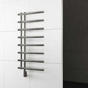Rhea Wall Mounted Electric Towel Warmer in Gun Metal