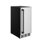 Gordon Ramsay by THOR Kitchen 15" Built-in 58 lbs. Ice Maker in Stainless Steel with Black Accents, RIM1501-BLK