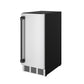 Gordon Ramsay by THOR Kitchen 15" Built-in 58 lbs. Ice Maker in Stainless Steel with Black Accents, RIM1501-BLK