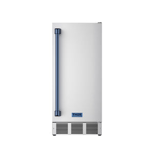 Gordon Ramsay by THOR Kitchen 15" Built-in 58 lbs. Ice Maker in Stainless Steel with Blue Accents, RIM1501-BLU