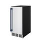 Gordon Ramsay by THOR Kitchen 15" Built-in 58 lbs. Ice Maker in Stainless Steel with Blue Accents, RIM1501-BLU