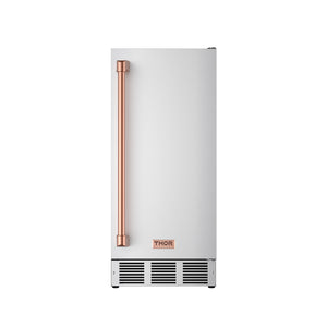 Gordon Ramsay by THOR Kitchen 15" Built-in 58 lbs. Ice Maker in Stainless Steel with Rose Gold Accents, RIM1501-RSG