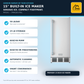Gordon Ramsay by THOR Kitchen 15" Built-in 58 lbs. Ice Maker in Stainless Steel, RIM1501