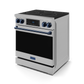 Gordon Ramsay by THOR Kitchen 30" 4.55 cu. ft. Professional Electric Range with Tilt Panel Touch Control, Self-Clean and Air Fry in Stainless Steel with Navy Blue Accents, RSE30-BLU