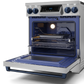 Gordon Ramsay by THOR Kitchen 30" 4.55 cu. ft. Professional Electric Range with Tilt Panel Touch Control, Self-Clean and Air Fry in Stainless Steel with Navy Blue Accents, RSE30-BLU