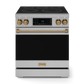 Gordon Ramsay by THOR Kitchen 30" 4.55 cu. ft. Professional Electric Range with Tilt Panel Touch Control, Self-Clean and Air Fry in Stainless Steel with Bronze Accents, RSE30-BRZ