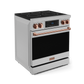Gordon Ramsay by THOR Kitchen 30" 4.55 cu. ft. Professional Electric Range with Tilt Panel Touch Control, Self-Clean and Air Fry in Stainless Steel with Rose Gold Accents, RSE30-RSG