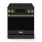 Gordon Ramsay by THOR Kitchen 30" 4.55 cu. ft. Professional Electric Range with Tilt Panel Touch Control, Self-Clean and Air Fry in Matte Black with Bronze Accents, RSE30B-BRZ