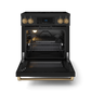 Gordon Ramsay by THOR Kitchen 30" 4.55 cu. ft. Professional Electric Range with Tilt Panel Touch Control, Self-Clean and Air Fry in Matte Black with Bronze Accents, RSE30B-BRZ