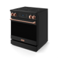 Gordon Ramsay by THOR Kitchen 30" 4.55 cu. ft. Professional Electric Range with Tilt Panel Touch Control, Self-Clean and Air Fry in Matte Black with Rose Gold Accents, RSE30B-RSG