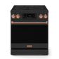Gordon Ramsay by THOR Kitchen 30" 4.55 cu. ft. Professional Electric Range with Tilt Panel Touch Control, Self-Clean and Air Fry in Matte Black with Rose Gold Accents, RSE30B-RSG