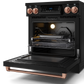 Gordon Ramsay by THOR Kitchen 30" 4.55 cu. ft. Professional Electric Range with Tilt Panel Touch Control, Self-Clean and Air Fry in Matte Black with Rose Gold Accents, RSE30B-RSG