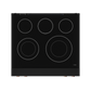 Gordon Ramsay by THOR Kitchen 30" 4.55 cu. ft. Professional Electric Range with Tilt Panel Touch Control, Self-Clean and Air Fry in Matte Black with Rose Gold Accents, RSE30B-RSG