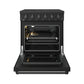 Gordon Ramsay by THOR Kitchen 30 Inch Professional Electric Range, 5 Element, Convection Oven in Matte Black, RSE30PB