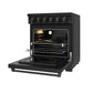 Gordon Ramsay by THOR Kitchen 30 Inch Professional Electric Range, 5 Element, Convection Oven in Matte Black, RSE30PB