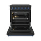 Gordon Ramsay by THOR Kitchen 30 Inch Professional Electric Range, 5 Element, Convection Oven in Matte Black with Rose Gold Accents, RSE30PB-BLU