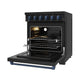 Gordon Ramsay by THOR Kitchen 30 Inch Professional Electric Range, 5 Element, Convection Oven in Matte Black with Rose Gold Accents, RSE30PB-BLU