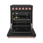Gordon Ramsay by THOR Kitchen 30 Inch Professional Electric Range, 5 Element, Convection Oven in Matte Black with Rose Gold Accents, RSE30PB-RSG