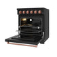 Gordon Ramsay by THOR Kitchen 30 Inch Professional Electric Range, 5 Element, Convection Oven in Matte Black with Rose Gold Accents, RSE30PB-RSG
