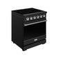 Gordon Ramsay by THOR Kitchen 30 Inch Professional Electric Range, 5 Element, Convection Oven in Matte Black with Stainless Steel Accents, RSE30PB-SS