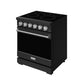 Gordon Ramsay by THOR Kitchen 30 Inch Professional Electric Range, 5 Element, Convection Oven in Matte Black with Stainless Steel Accents, RSE30PB-SS