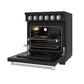 Gordon Ramsay by THOR Kitchen 30 Inch Professional Electric Range, 5 Element, Convection Oven in Matte Black with Stainless Steel Accents, RSE30PB-SS