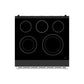 Gordon Ramsay by THOR Kitchen 30 Inch Professional Electric Range, 5 Element, Convection Oven in Matte Black with Stainless Steel Accents, RSE30PB-SS